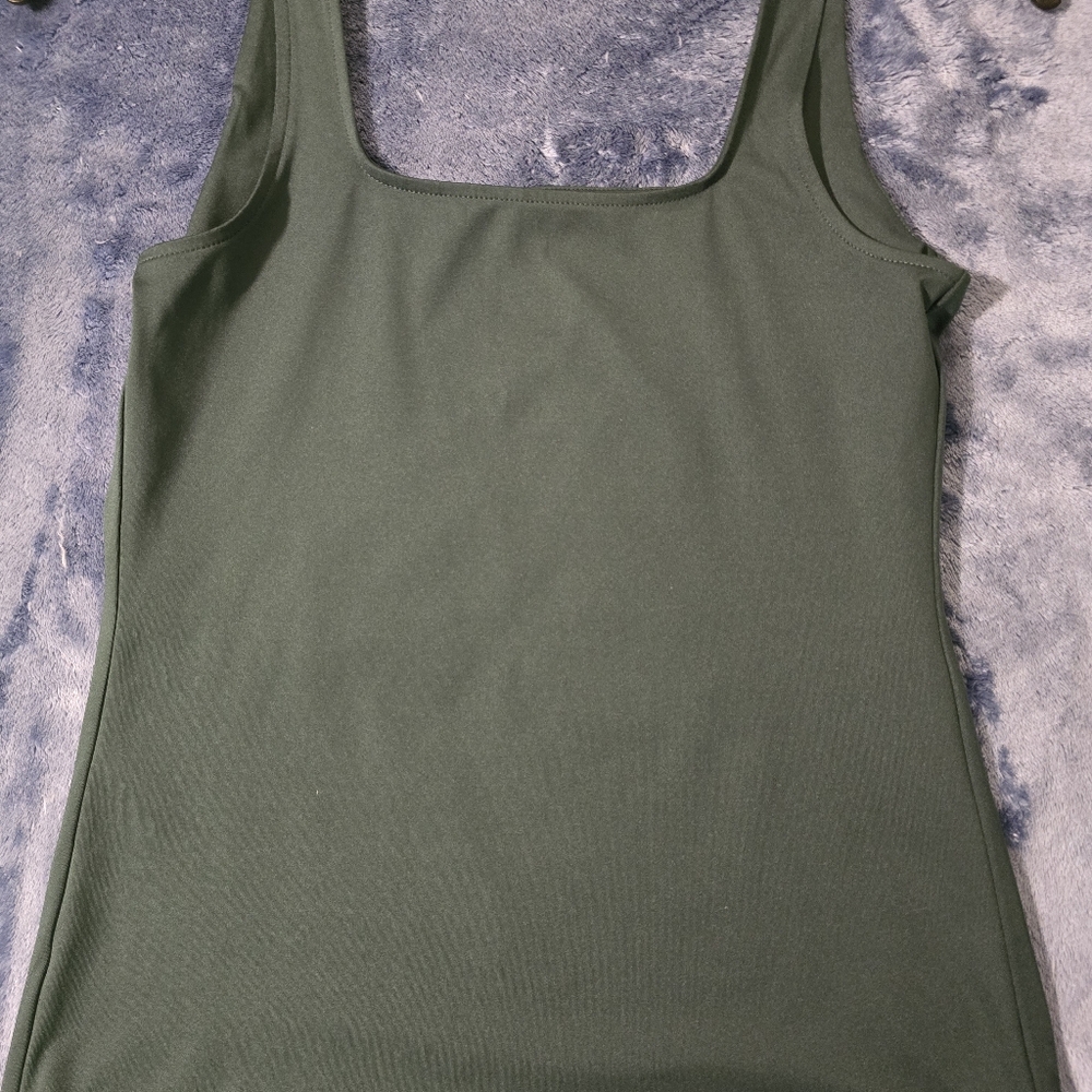 Compression Tank Top/Camisole Medium Green Womens - Picture 2 of 3